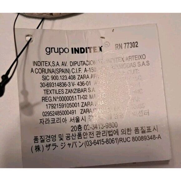 Zara Grupo Inditex Tan Belt 39 Inches Long 1.5 Inches Wide New Snakeskin Pattern - Picture 4 of 5